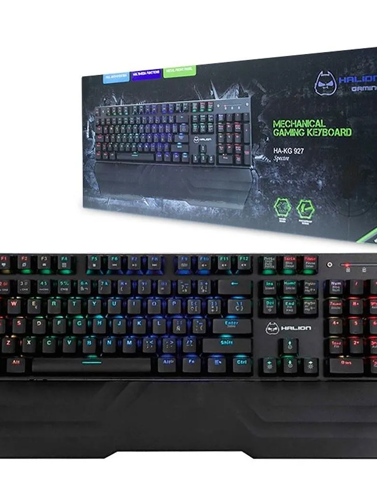 Teclado Gamer Halion Spectre HA-KG927 RGB Mecánico 105 Teclas Switch Blue USB Anti-Ghosting 5