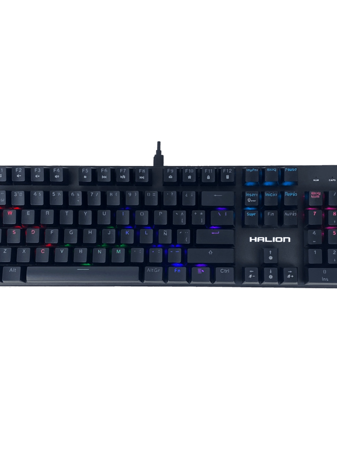Teclado Mecánico Gamer Halion Stellar HA-KG916 104 Teclas Switch Blue USB RGB Anti-Ghosting 1