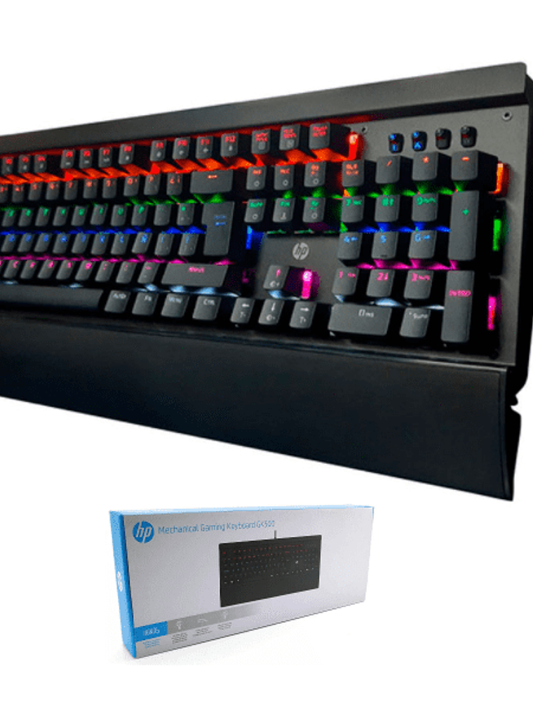 Teclado Mecánico HP Gaming GK500 RGB Negro USB 2.0 Switch Mecánico para Windows 2