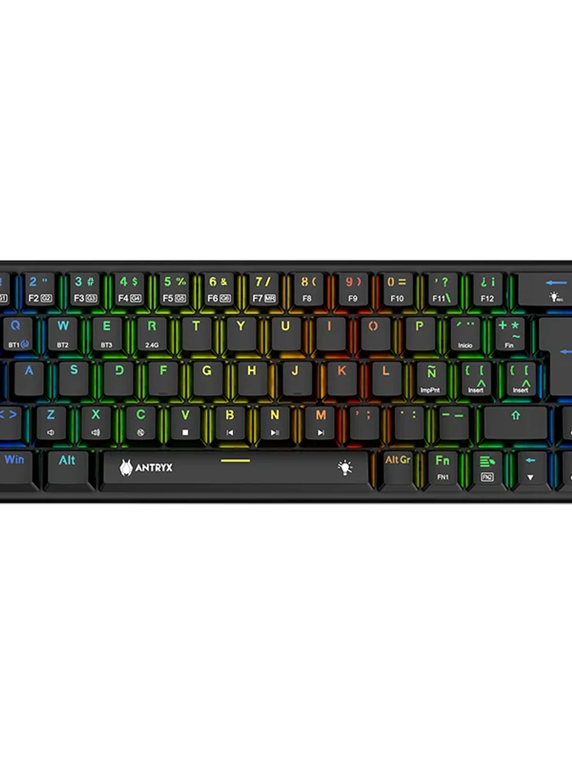 Teclado Mecánico Inalámbrico MK-825 TRIX Black 69% RGB Bluetooth 5.0 2.4G USB Anti-Ghosting | ANTRYX 1