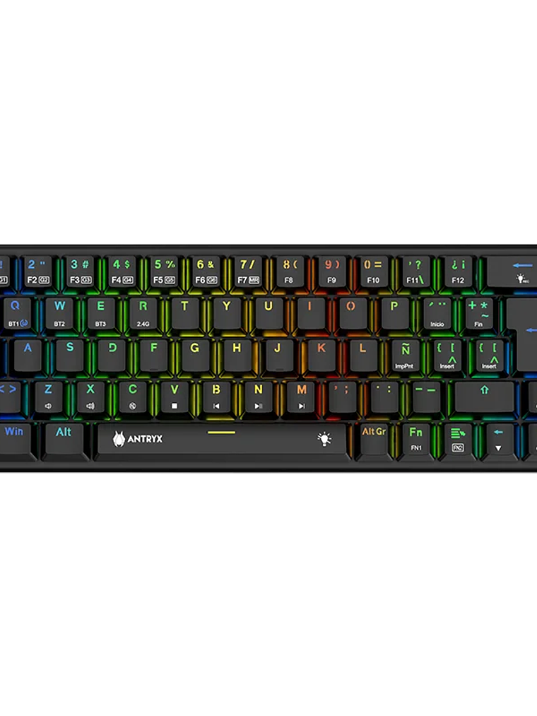 Teclado Mecánico Inalámbrico MK-825 TRIX Black 69% RGB Bluetooth 5.0 2.4G USB Anti-Ghosting | ANTRYX 1