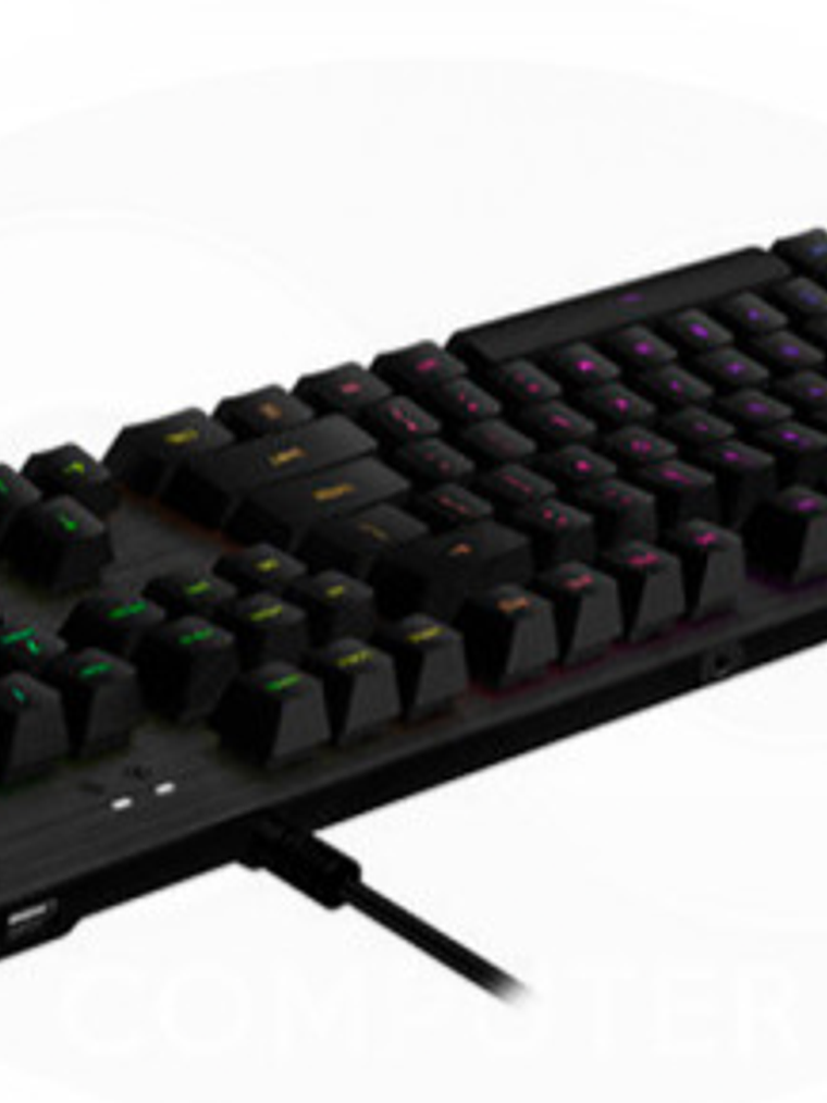 Teclado Mecánico Gamer Logitech G513 Carbon RGB GX Blue Aluminio con Reposamanos USB 2