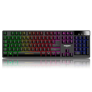 Teclado Gamer Micronics Neon+ K709+ con Iluminación Rainbow LED, 19 Teclas Anti-Ghosting, Multimedia e Internet – USB, Español