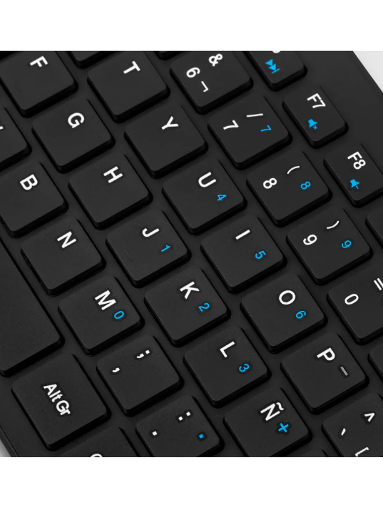 Teclado Multimedia Pascal+ Slim MIC K500 USB Micronics – Teclas Tipo Chocolate, Funciones Multimedia, Español / Internacional 2