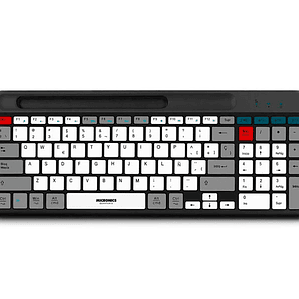 Teclado Micronics Quantum 3 MIC K600-3M Bluetooth Recargable – Teclas Tipo Chocolate, Funciones Multimedia, Español / Internacional