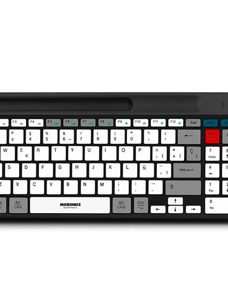 Teclado Micronics Quantum 3 MIC K600-3M Bluetooth Recargable – Teclas Tipo Chocolate, Funciones Multimedia, Español / Internacional 1