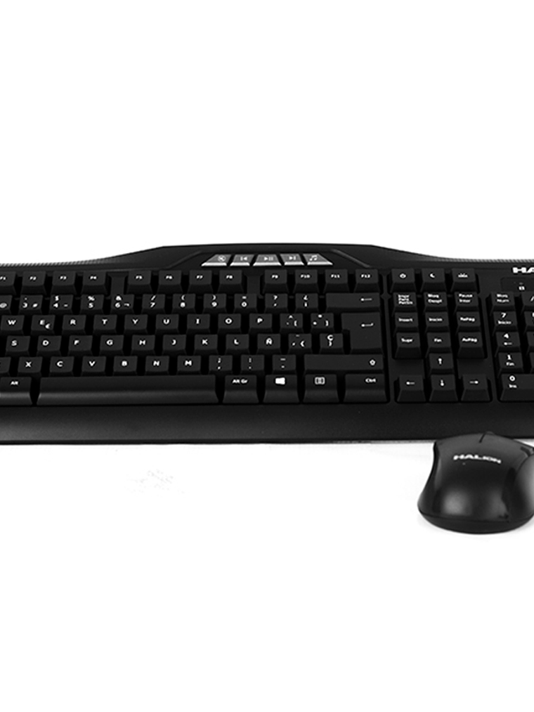 Combo Halion Multimedia HA-K230C – Teclado + Mouse USB, Office, Negro 1