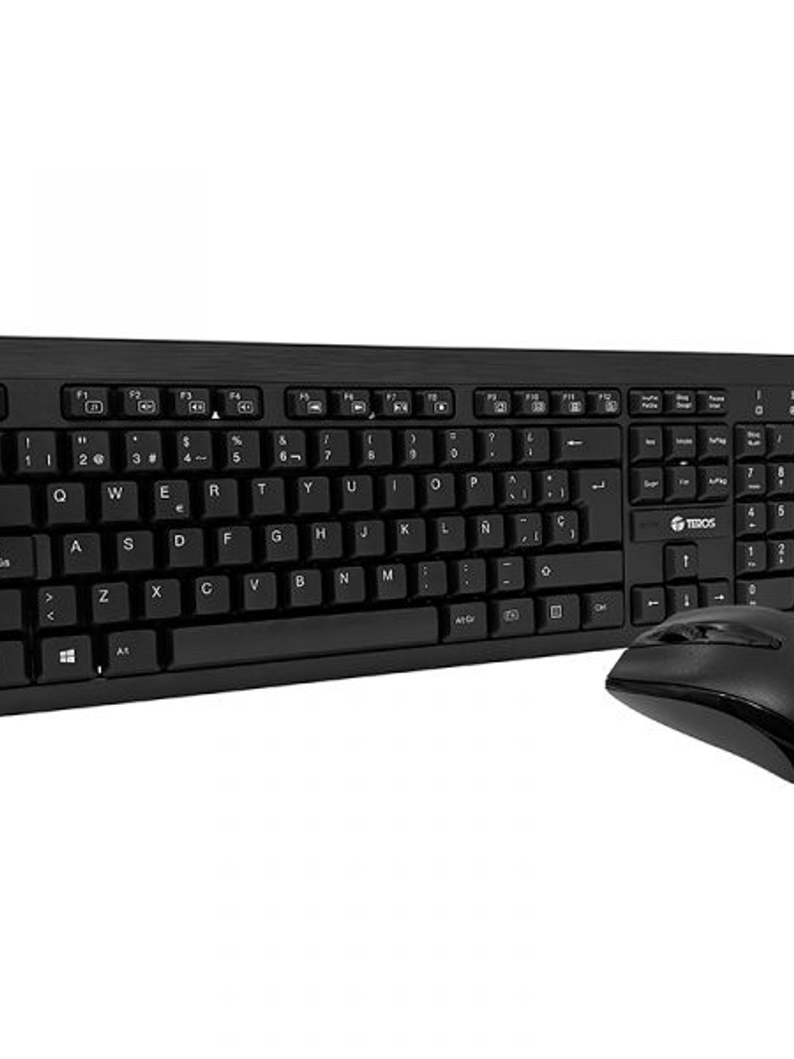 Kit Inalámbrico Teclado y Mouse TEROS TE-4061N 2.4GHz USB Nano Negro Multimedia Español Compatible Windows y Linux 1