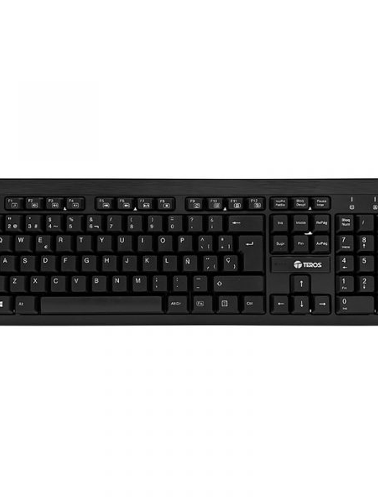 Kit Inalámbrico Teclado y Mouse TEROS TE-4061N 2.4GHz USB Nano Negro Multimedia Español Compatible Windows y Linux 3