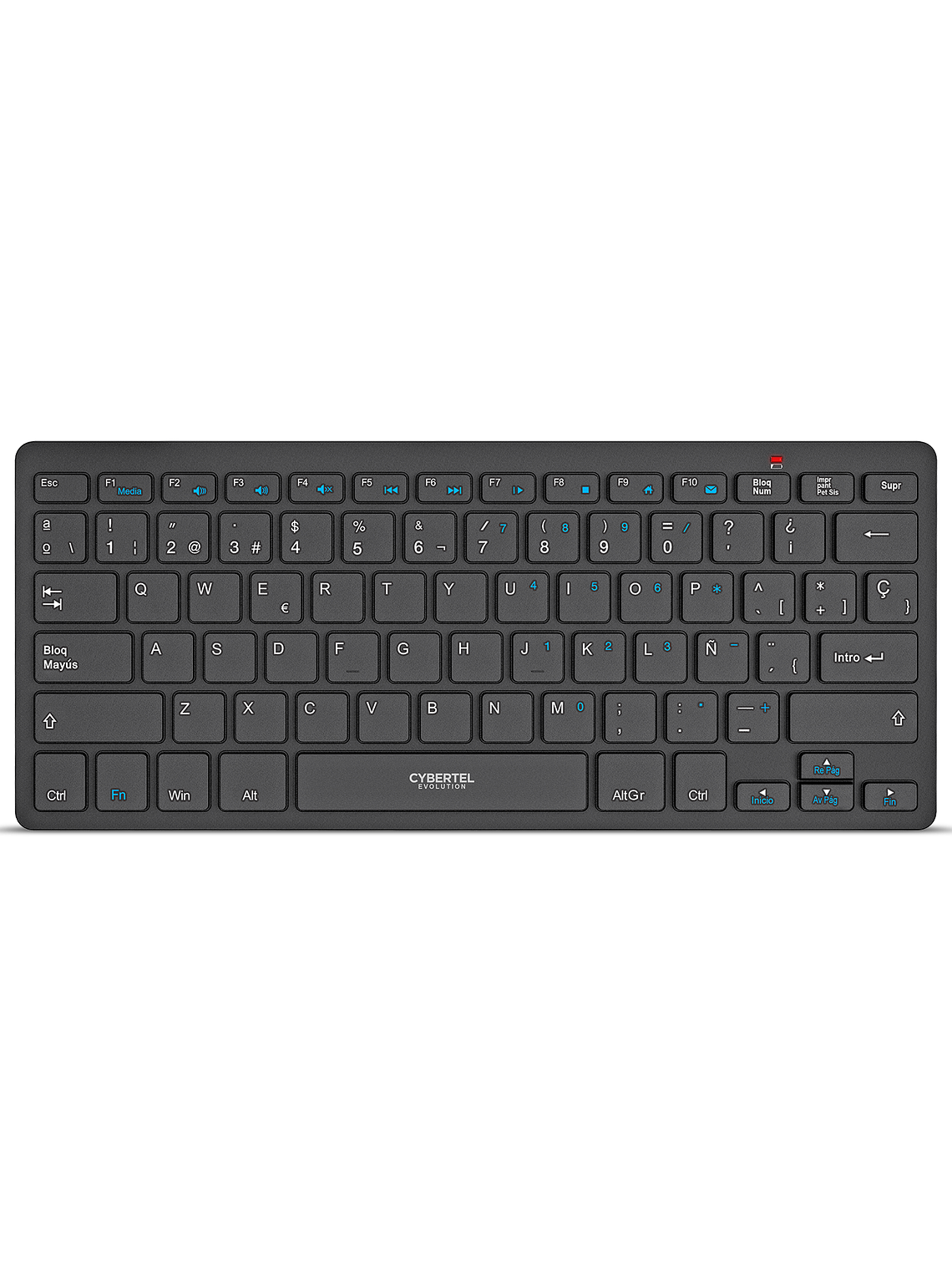 Kit Inalámbrico Cybertel Evolution CYB WT801 Teclado Multimedia Compacto 78 Teclas + Mouse Óptico 1000 DPI 2.4GHz USB Español 3
