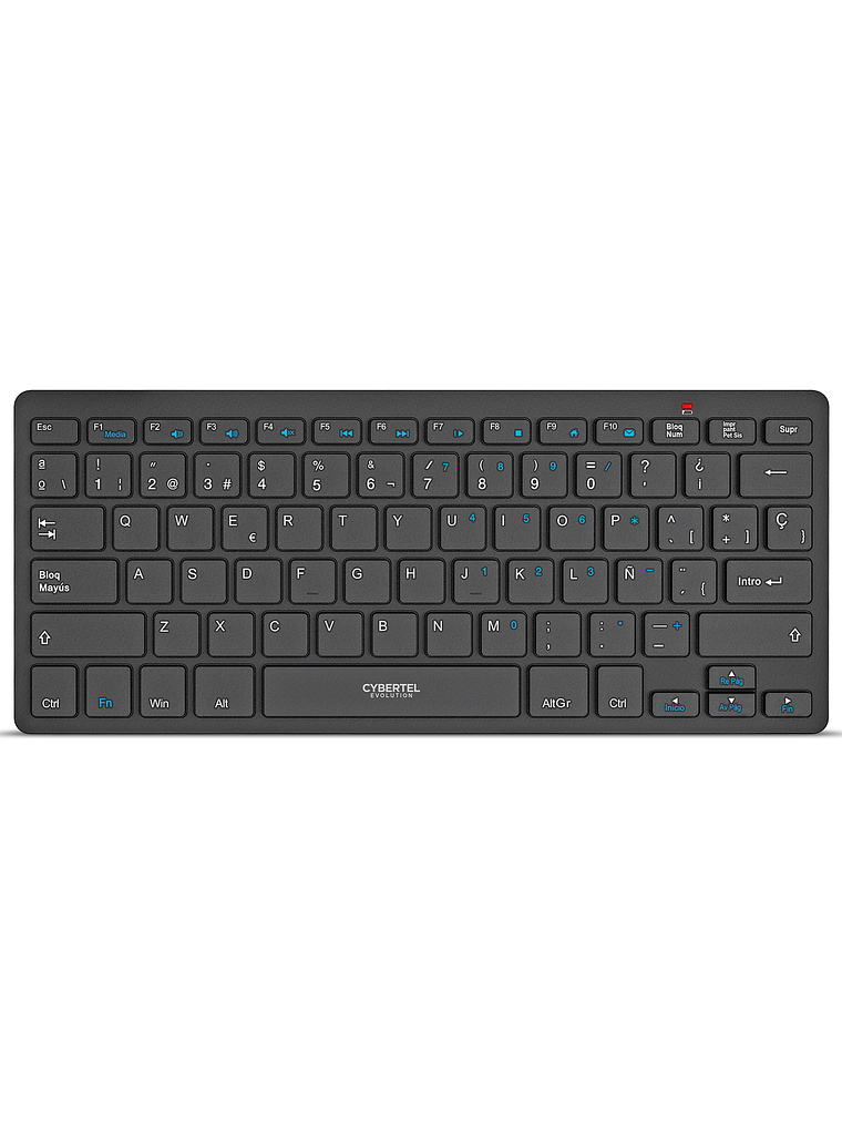 Kit Inalámbrico Cybertel Evolution CYB WT801 Teclado Multimedia Compacto 78 Teclas + Mouse Óptico 1000 DPI 2.4GHz USB Español 3