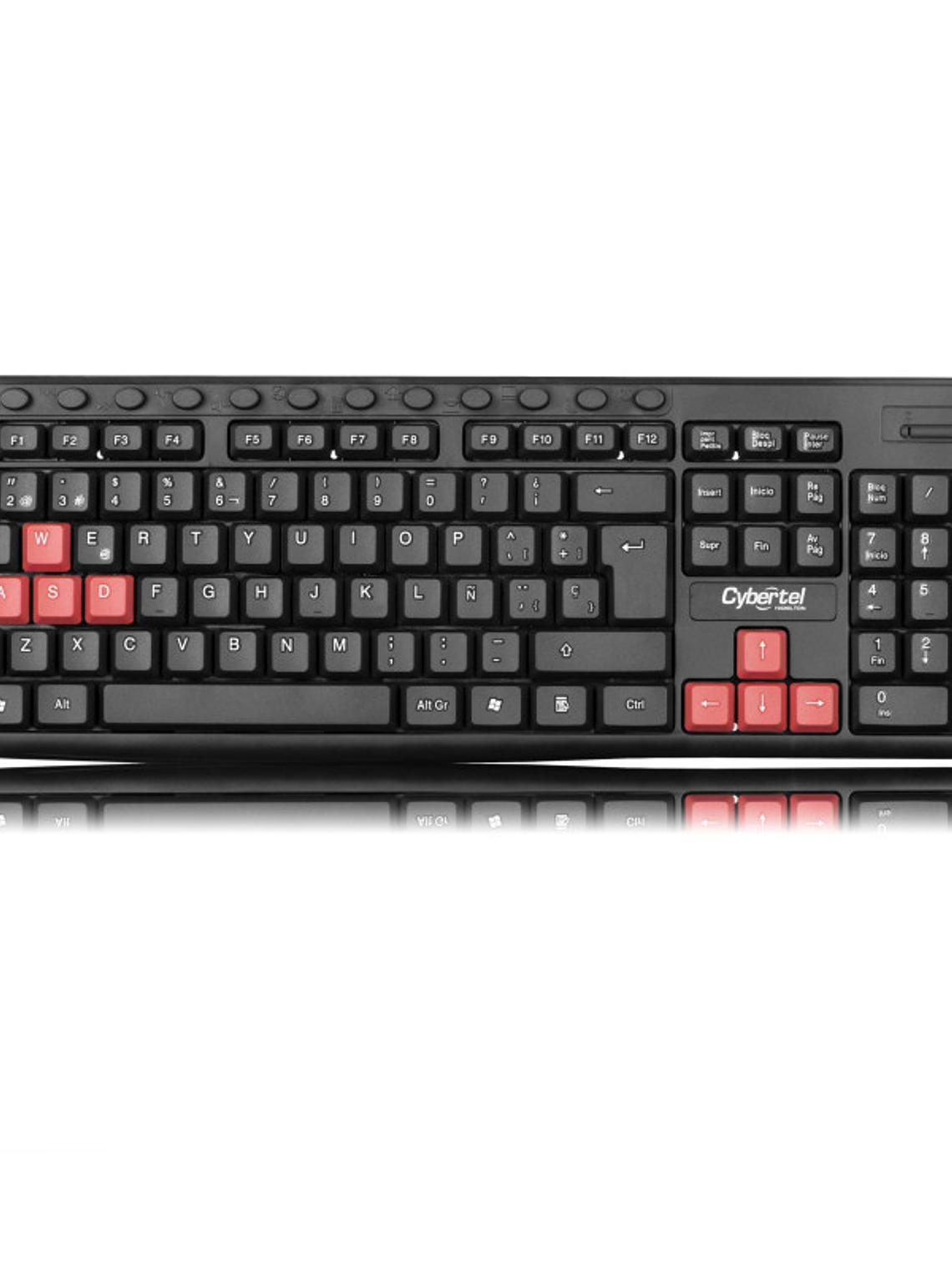 Kit USB Teclado y Mouse Cybertel Hamilton CYB T109 Alámbrico Multimedia Español 1000 DPI Compatible Windows y Linux 3