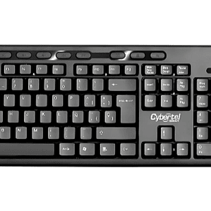 Kit Inalámbrico Teclado y Mouse Cybertel Ebony CYB T800 2.4GHz USB Diseño Ergonómico Compatible Windows y Linux