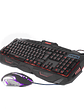Kit Gamer Teclado y Mouse Halion Draco HA-518C Retroiluminado 3 Colores USB 3200 DPI 6 Botones - Miniatura 2