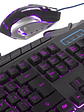 Kit Gamer Teclado y Mouse Halion Draco HA-518C Retroiluminado 3 Colores USB 3200 DPI 6 Botones - Miniatura 5