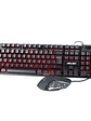 Kit Gamer Halion Eclipse HA-813C Teclado y Mouse USB RGB 7200 DPI 104 Teclas Multimedia - Miniatura 2