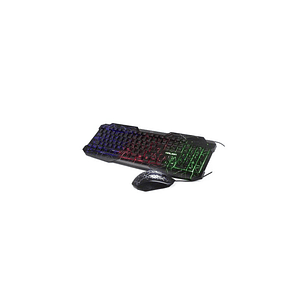 Combo Gamer Halion Kraken HA-506C Teclado y Mouse USB Retroiluminado 3 Colores 6 Botones Compatible Windows