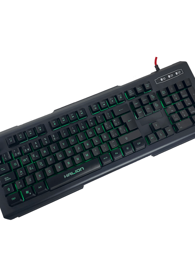 Kit Gamer Halion Mirage HA-810C Teclado Membrana + Mouse USB 7 Botones 7200 DPI Negro Compatible Windows 2