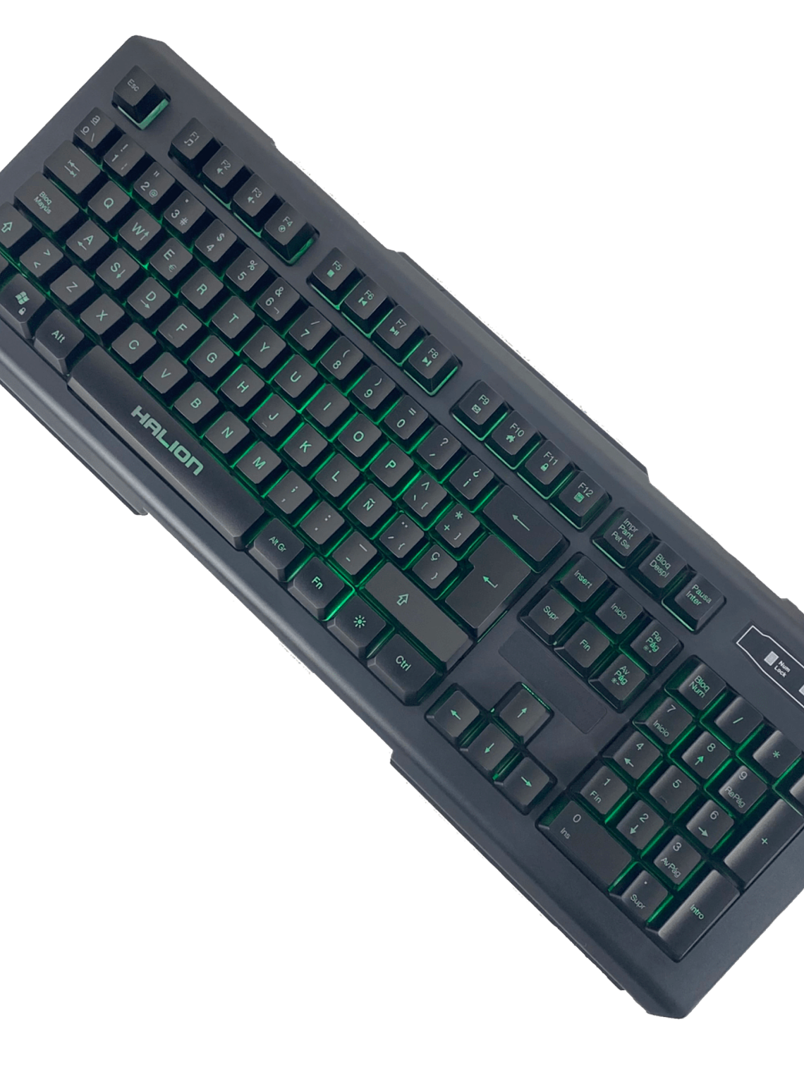 Kit Gamer Halion Mirage HA-810C Teclado Membrana + Mouse USB 7 Botones 7200 DPI Negro Compatible Windows 3