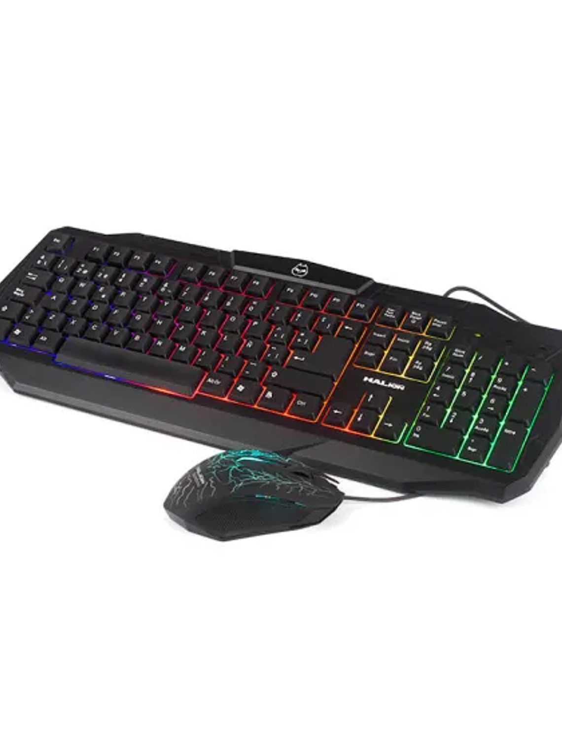 Kit Gamer Halion Rainbow HA-805C Teclado Retroiluminado + Mouse USB 3200 DPI 3 Colores Negro 2