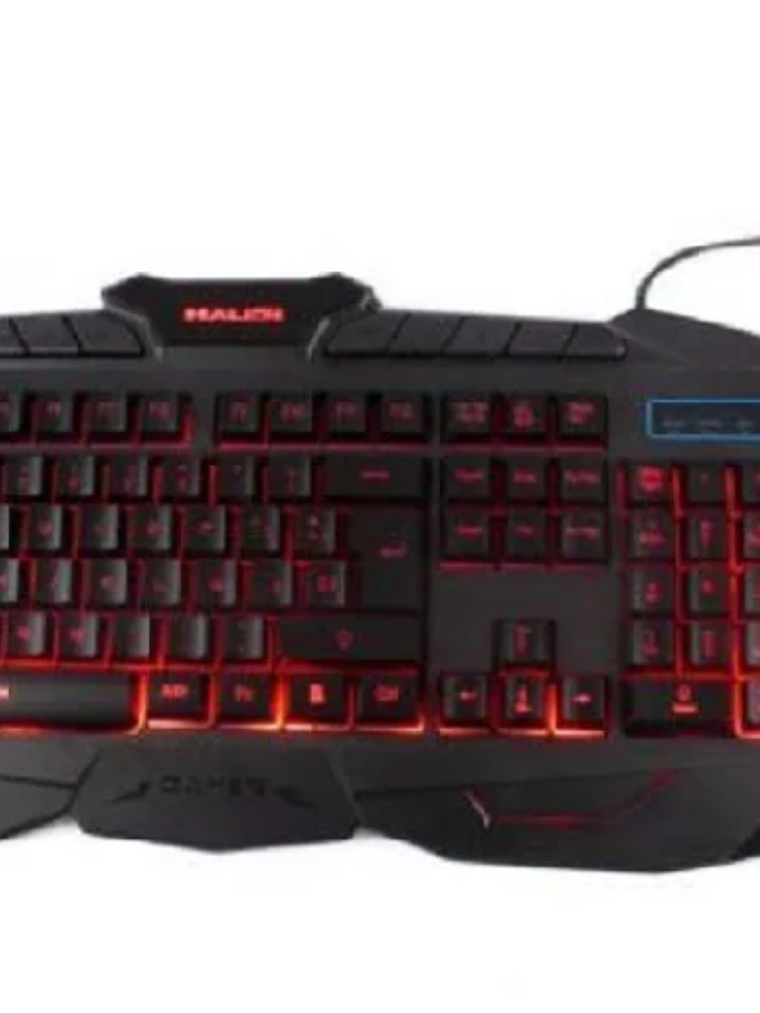 Kit Gamer Halion Shark HA-800 Teclado Retroiluminado + Mouse Óptico USB 2400 DPI Negro 1