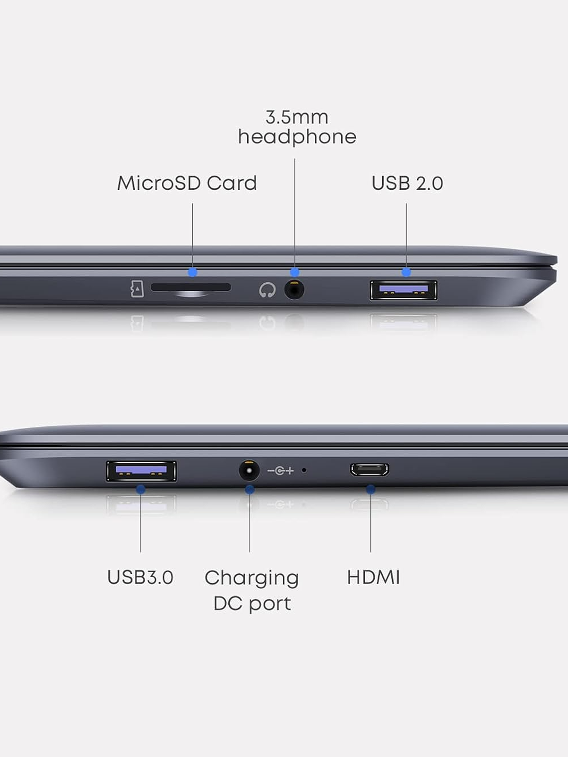 Laptop CHUWI HeroBook Pro 14.1” FHD Intel Celeron N4020 8GB RAM 256GB SSD Windows 11 5