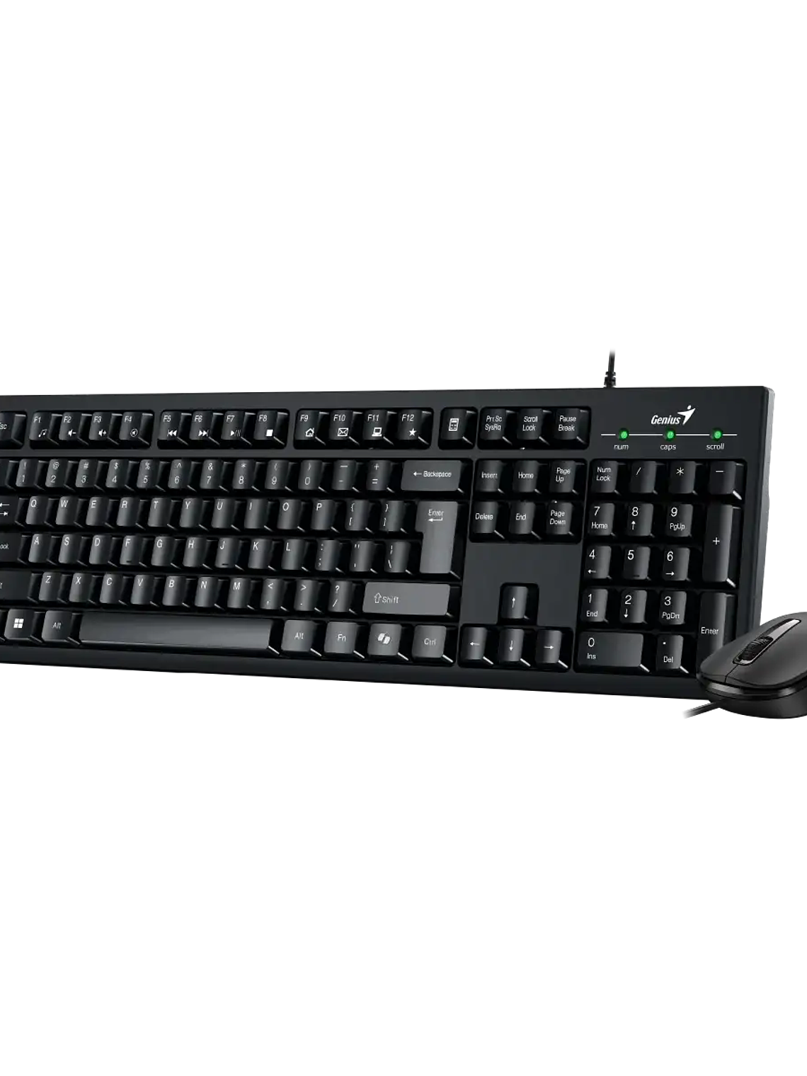 Combo Teclado y Ratón USB KM-100SE con Tecla AI Copilot – Teclado Resistente a Derrames y Mouse Óptico 1200 DPI 1