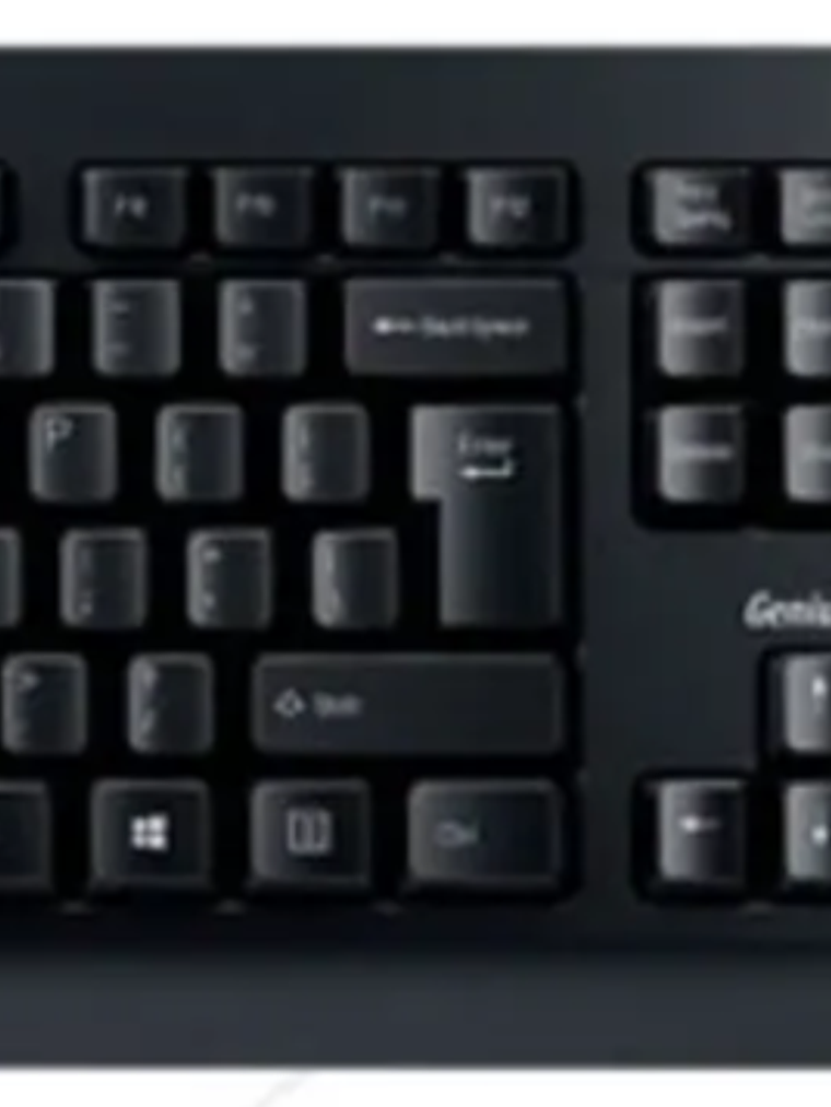 Genius KM-160 Kit Teclado y Mouse Alámbrico USB 1000 DPI Negro para PC y Laptop Compatible Windows y Mac 2