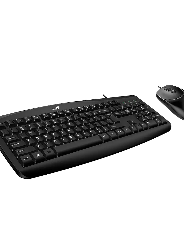Genius Smart KM-200 Combo Teclado y Mouse Óptico Alámbrico USB 1000 DPI Resistente a Derrames Negro 2