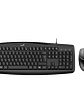 Genius Smart KM-200 Combo Teclado y Mouse Óptico Alámbrico USB 1000 DPI Resistente a Derrames Negro - Miniatura 1