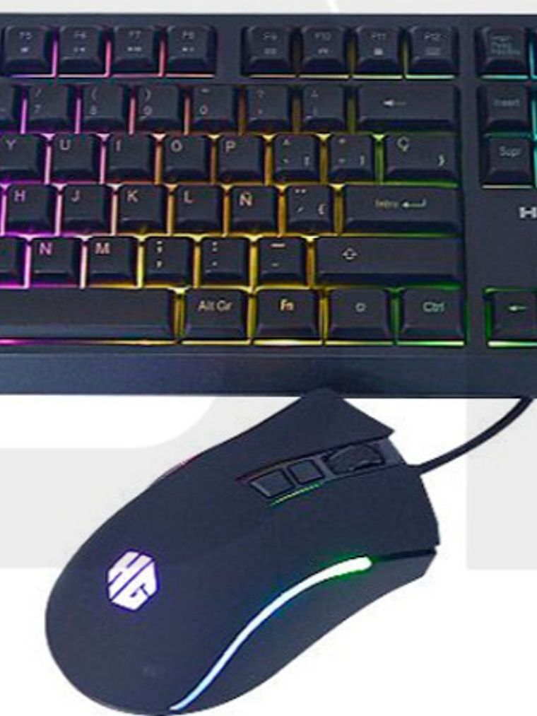 Kit Teclado y Mouse Gamer Halion Elysium HA-859C RGB USB Resistente al Agua DPI Ajustable 7200 2
