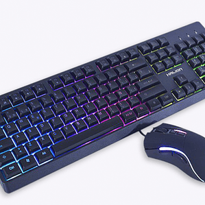 Kit Teclado y Mouse Gamer Halion Elysium HA-859C RGB USB Resistente al Agua DPI Ajustable 7200
