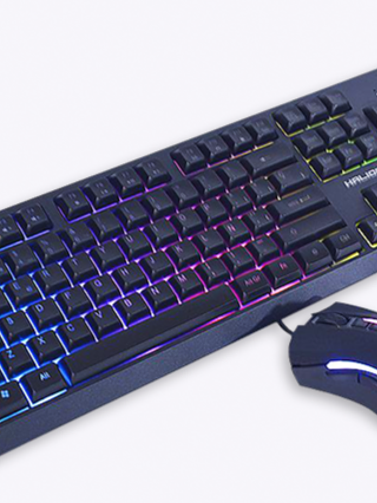 Kit Teclado y Mouse Gamer Halion Elysium HA-859C RGB USB Resistente al Agua DPI Ajustable 7200 1