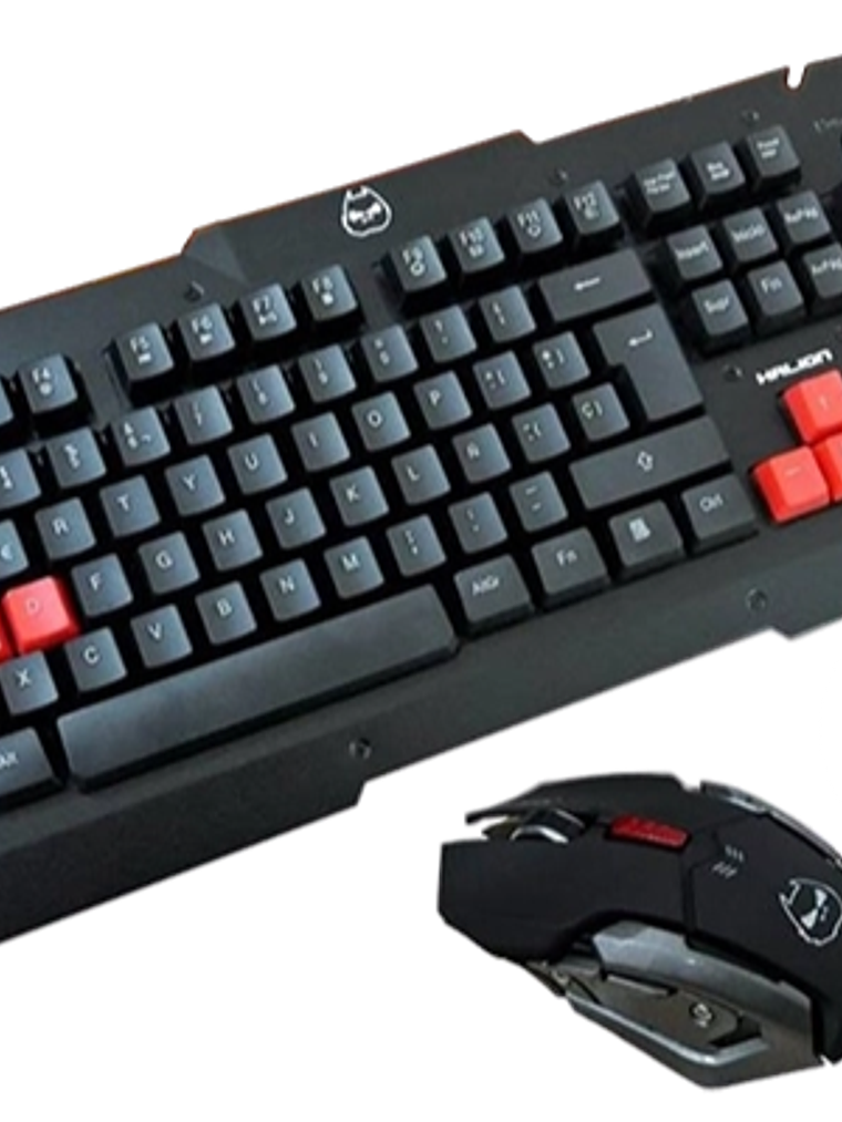 Kit Gamer Inalámbrico Halion Saturno HA-KW509C – Teclado Multimedia + Mouse Óptico Inalámbrico de Alta Precisión 1