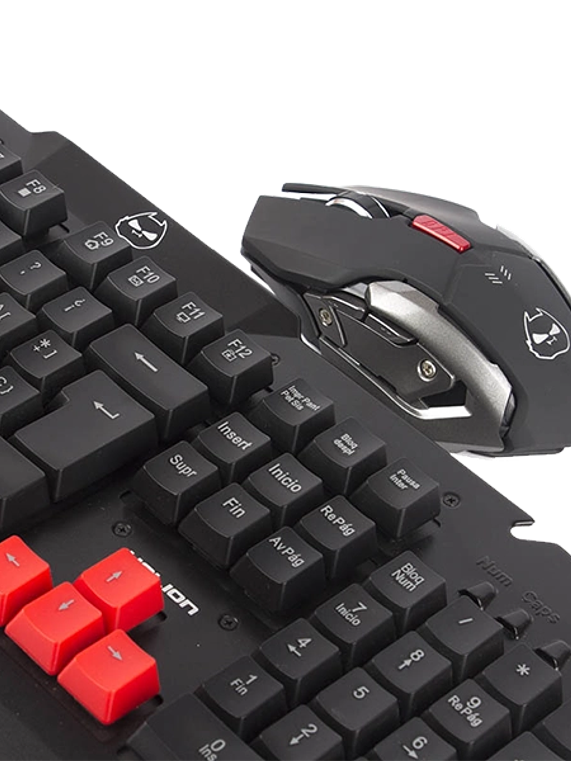 Kit Gamer Inalámbrico Halion Saturno HA-KW509C – Teclado Multimedia + Mouse Óptico Inalámbrico de Alta Precisión 3