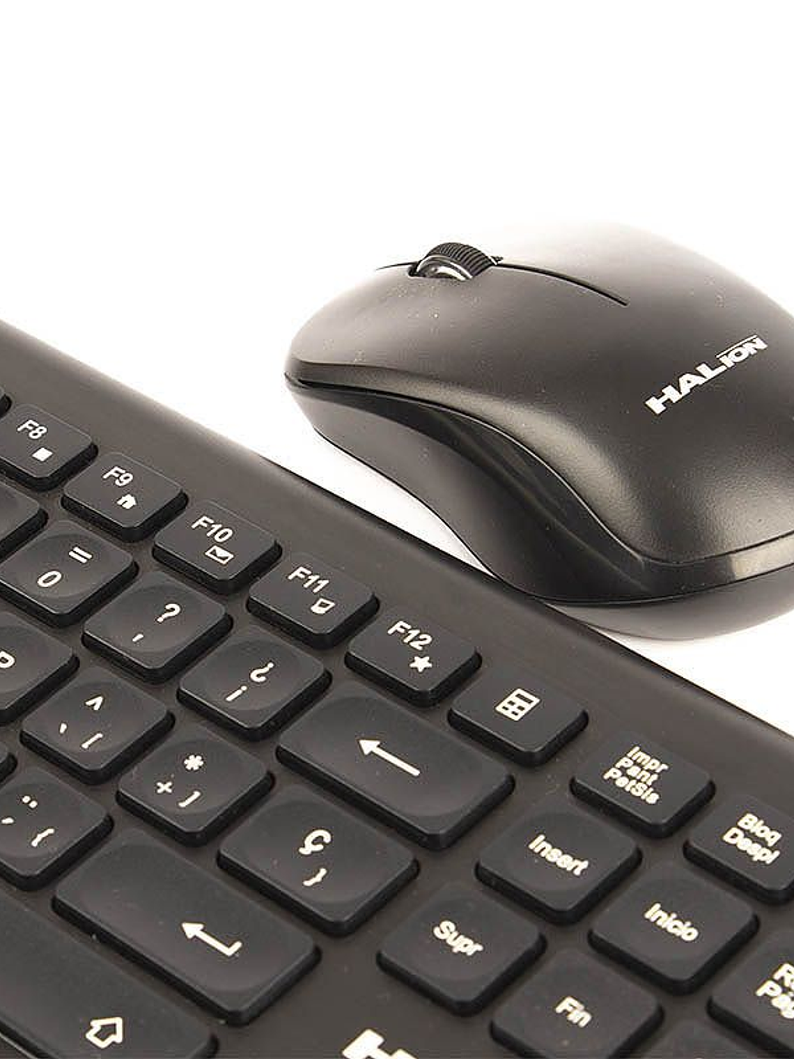 Kit Teclado y Mouse Halion HA-K210W USB 107 Teclas + Mouse 1200 DPI Compatible Windows Mac Android 2