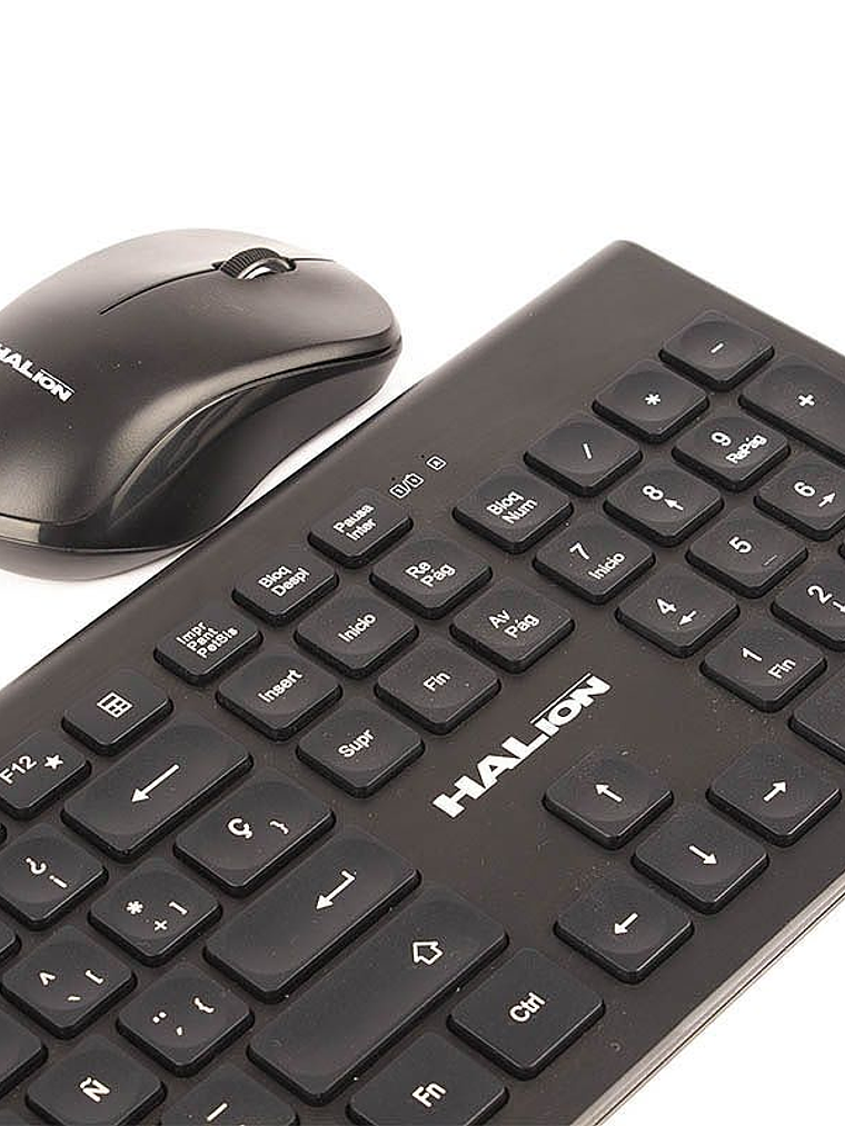 Kit Teclado y Mouse Halion HA-K210W USB 107 Teclas + Mouse 1200 DPI Compatible Windows Mac Android 3