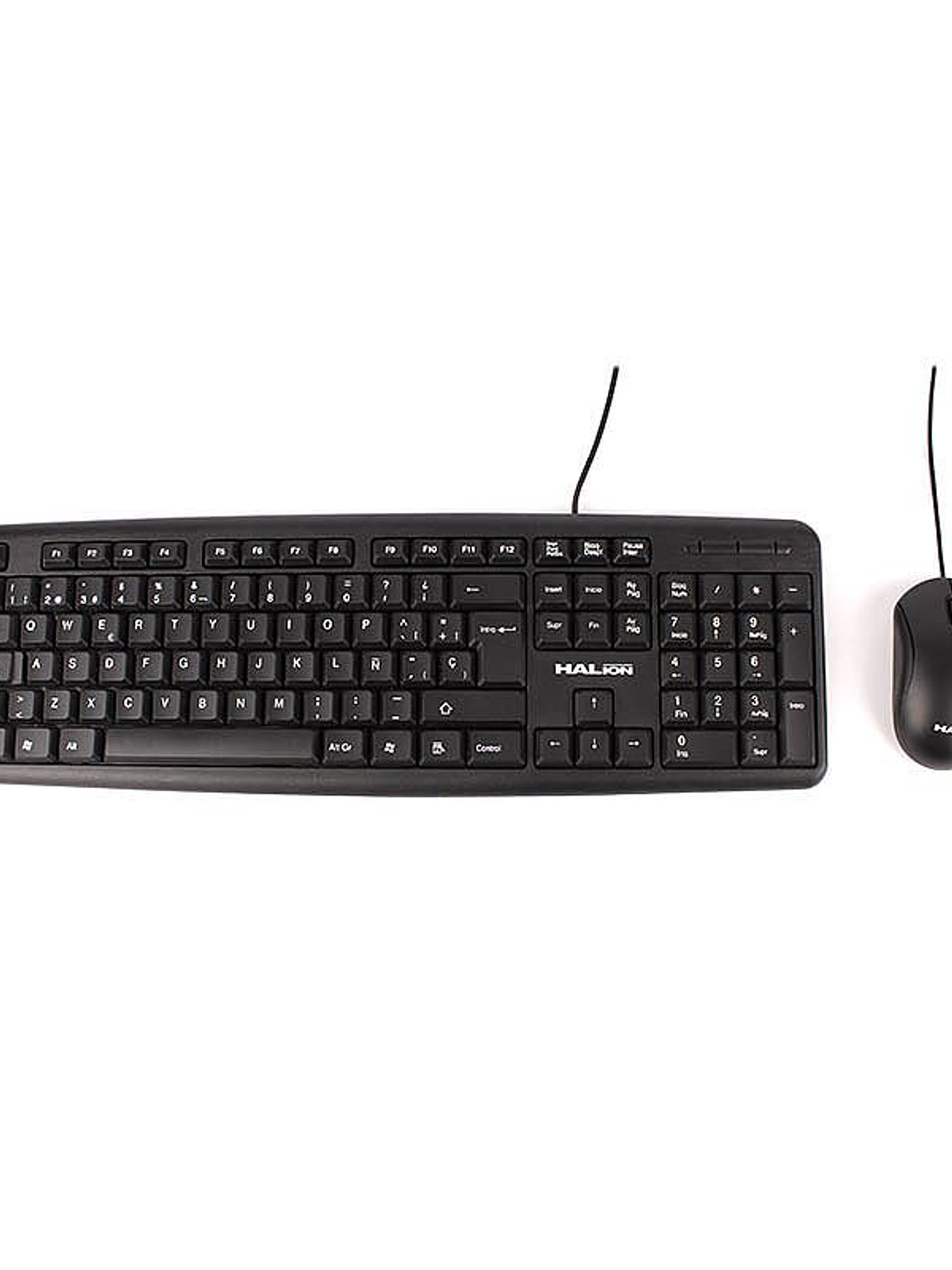 Kit Teclado Standard y Mouse USB Halion HA-K420C 105 Teclas + Mouse 800 DPI Compatible Windows Mac Android 1