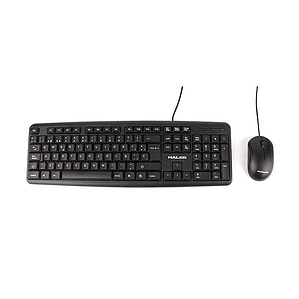 Kit Teclado Standard y Mouse USB Halion HA-K420C 105 Teclas + Mouse 800 DPI Compatible Windows Mac Android