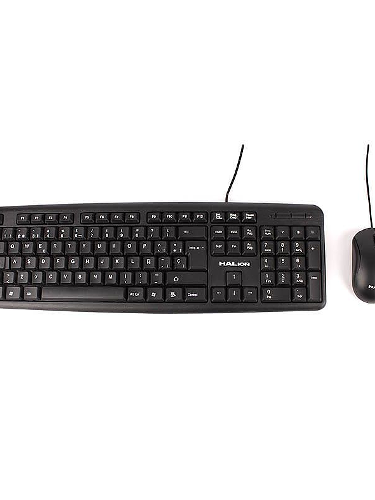 Kit Teclado Standard y Mouse USB Halion HA-K420C 105 Teclas + Mouse 800 DPI Compatible Windows Mac Android 1