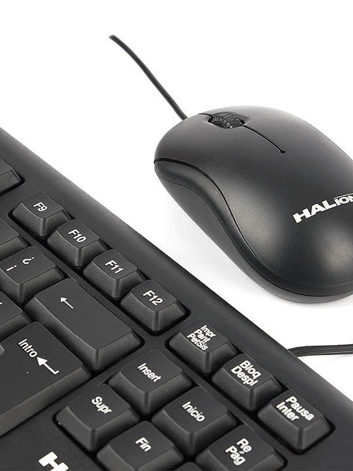 Kit Teclado Standard y Mouse USB Halion HA-K420C 105 Teclas + Mouse 800 DPI Compatible Windows Mac Android 3