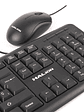 Kit Teclado Standard y Mouse USB Halion HA-K420C 105 Teclas + Mouse 800 DPI Compatible Windows Mac Android - Miniatura 4