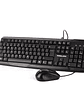Kit Teclado Office y Mouse USB Halion HA-K429C 104 Teclas + Mouse 1000 DPI Compatible Windows Mac Android - Miniatura 1