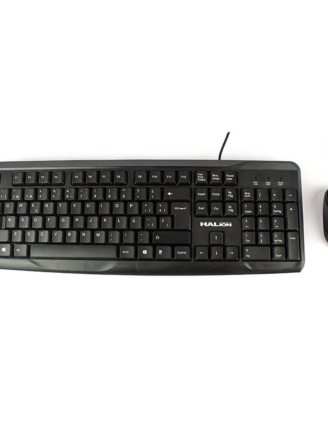 Kit Teclado Office y Mouse USB Halion HA-K429C 104 Teclas + Mouse 1000 DPI Compatible Windows Mac Android 2