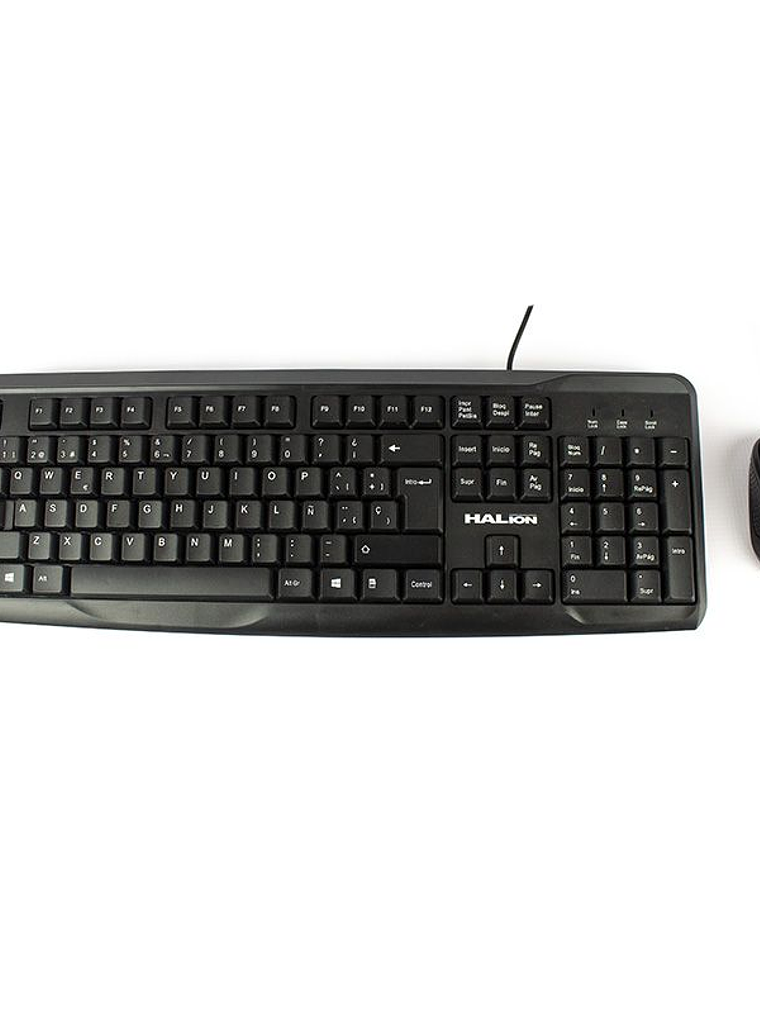 Kit Teclado Office y Mouse USB Halion HA-K429C 104 Teclas + Mouse 1000 DPI Compatible Windows Mac Android 2