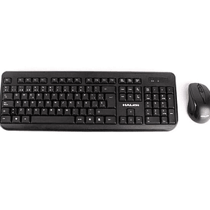Kit Teclado y Mouse Inalámbrico Halion HA-K206W con Receptor Nano USB Alcance 10 Metros Compatible Windows