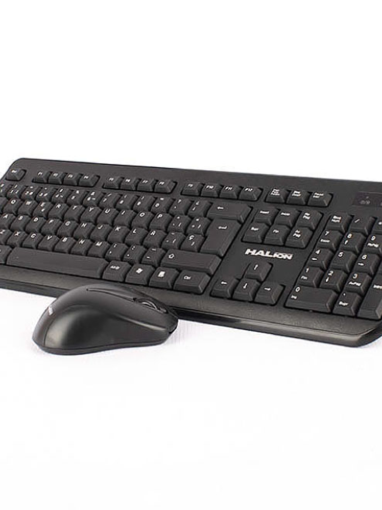 Kit Teclado y Mouse Inalámbrico Halion HA-K206W con Receptor Nano USB Alcance 10 Metros Compatible Windows 2