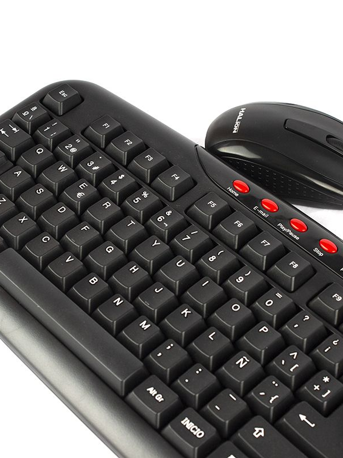 Kit Teclado Multimedia y Mouse USB Halion KM-2011 + MO-040 Office 105 Teclas + Mouse 1200 DPI Compatible Windows Mac Android 3