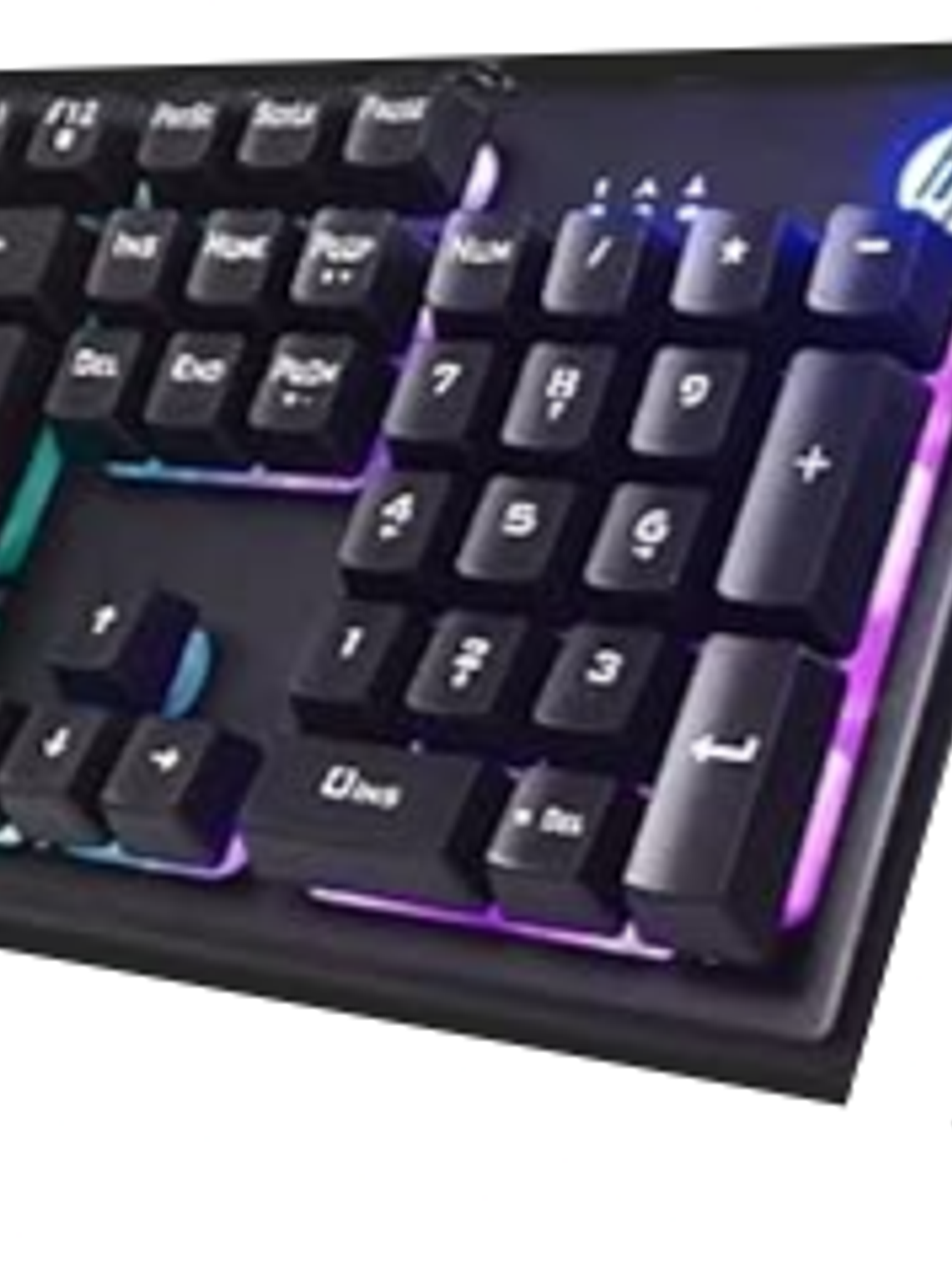 Combo Teclado y Mouse HP KM300F ABNT2 USB Gamer con Iluminación LED Multicolor Ergonomía Profesional 4