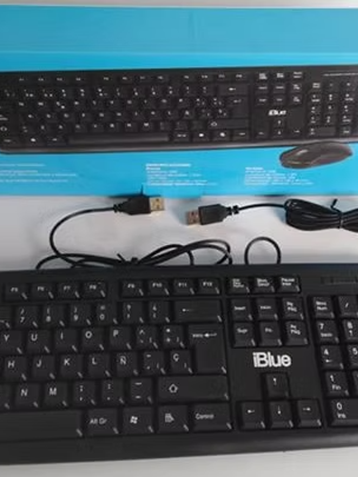 Kit Teclado y Mouse USB iBLUE 74014-BK Resistente a Salpicaduras Compatible Windows, Mac y Linux 2
